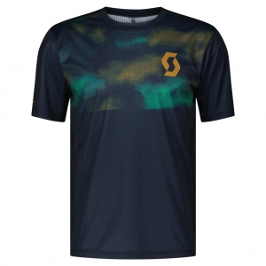 TEE M� TRAIL VERTIC S/SL dark blue/ bread brown